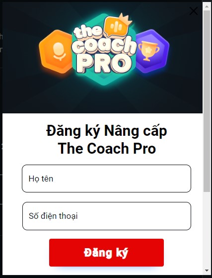Cách nâng cấp The Coach app Pro