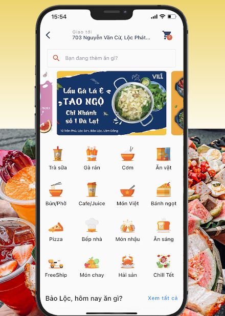 Vill - app đặt đồ ăn online