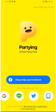 Cách đăng ký tài khoản app Partying