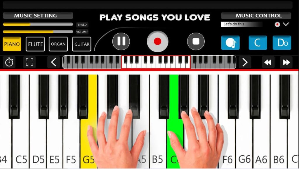 App chơi đàn piano trên điện thoại miễn phí