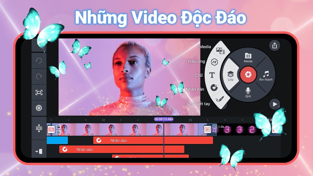 App làm video trên điện thoại có mẫu sẵn