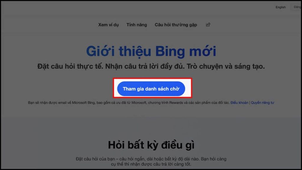 Cách đăng ký tài khoản Bing AI Chat