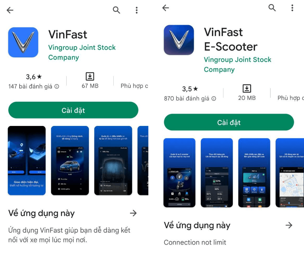Cách tải app xe điện VInFast trên Android