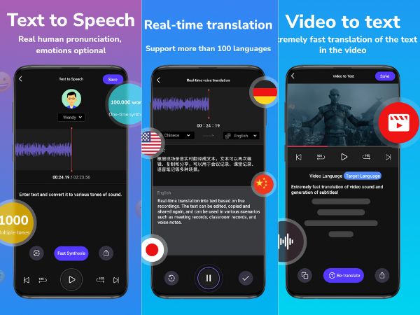 app dịch video