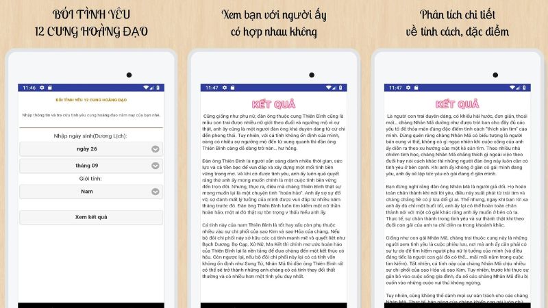 app bói tình yêu cung hoàng đạo