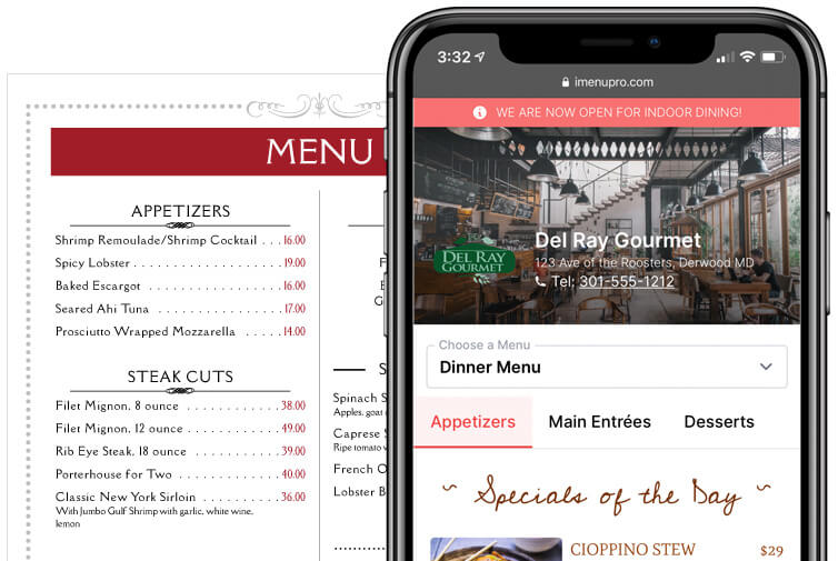 Các app thiết kế menu online