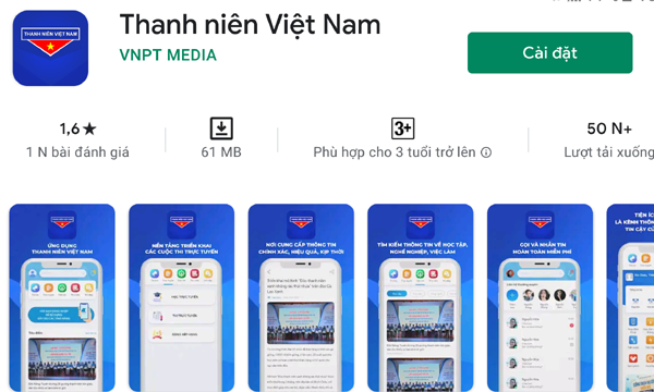 Cách tải app Thanh Niên Việt Nam