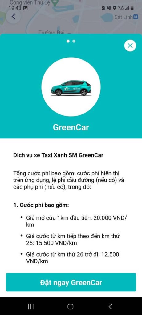 Cách đặt xe điện taxi Vinfast trên điện thoại 4