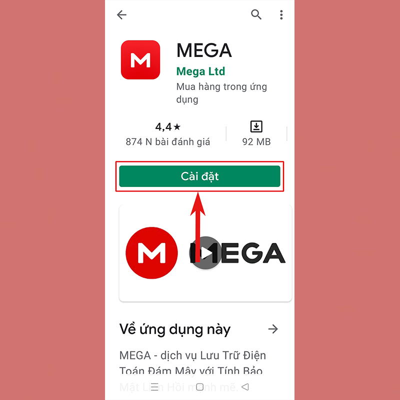 Cách tải app Mega trên Android