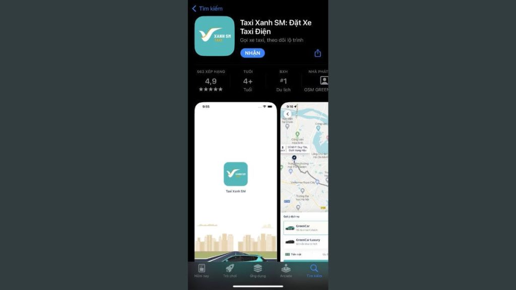 Cách tải app taxi Xanh SM trên iPhone