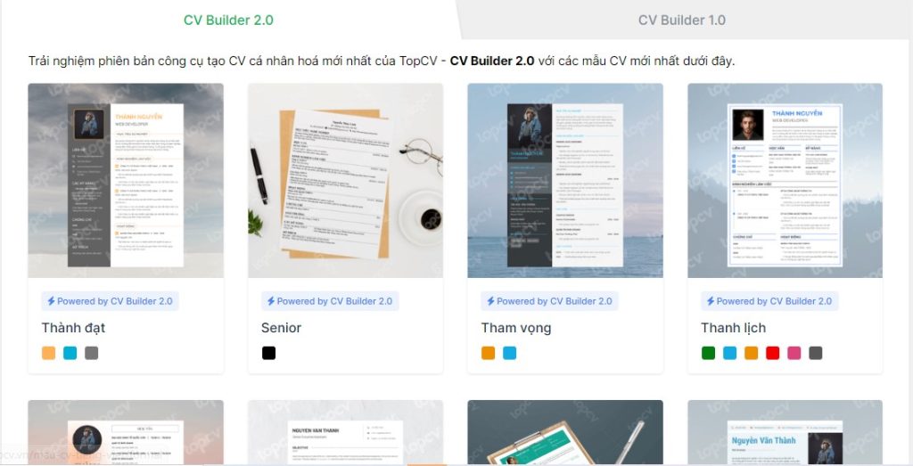 Cách tạo CV online