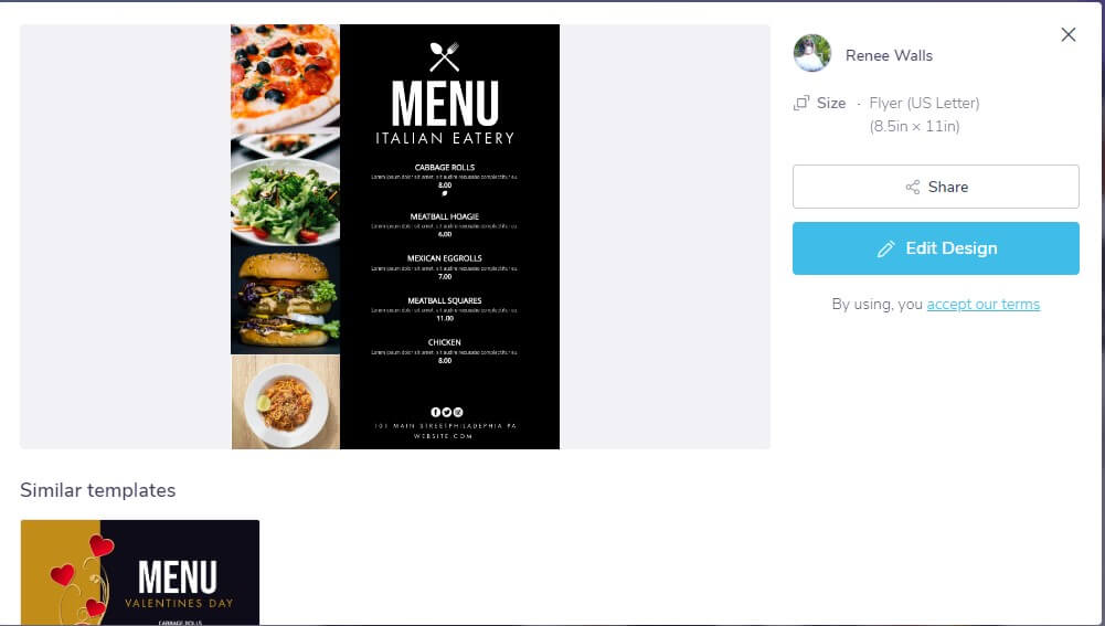 Cách thiết kế menu online