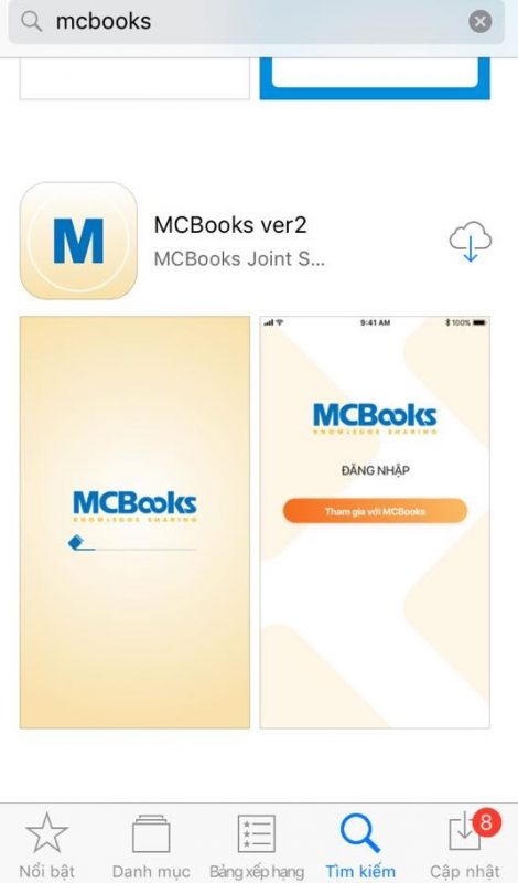 Những tính năng của app MCBooks