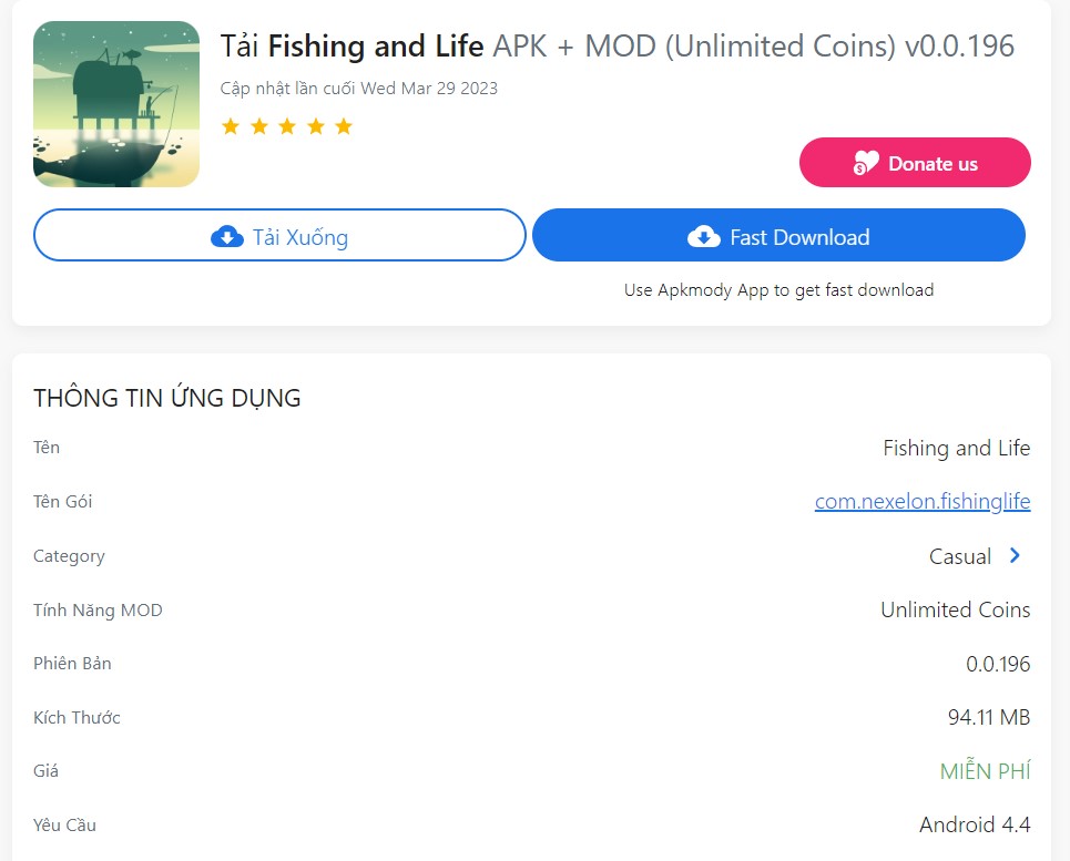 Tải app hack Fishing Life