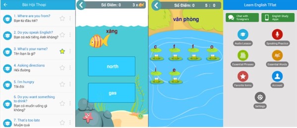 tflat app nghe tiếng anh lớp 5, 6, 7